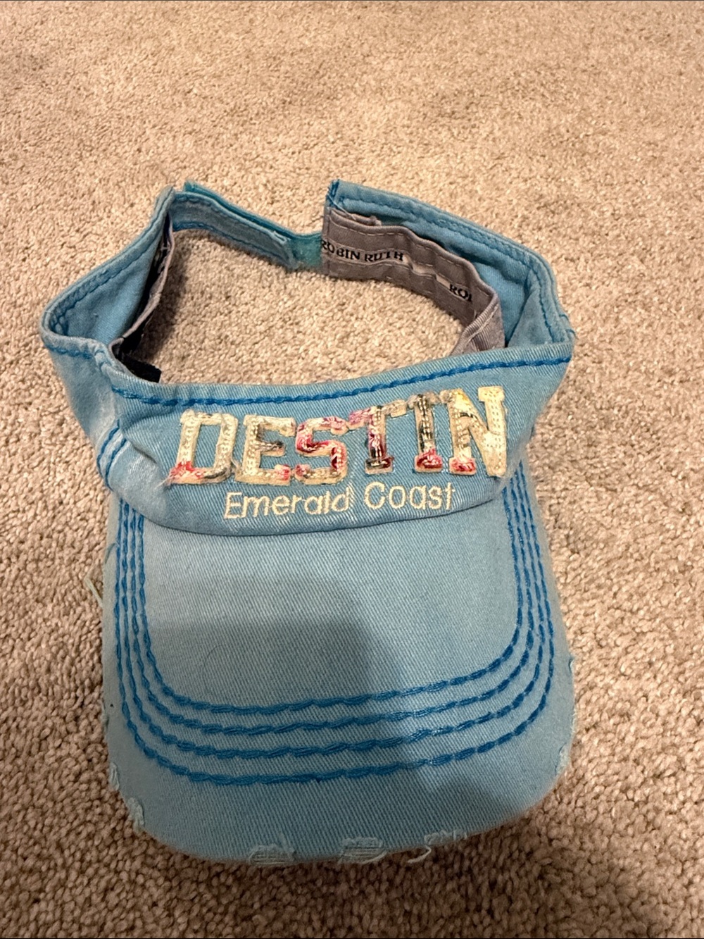 Robin Ruth Light Blue Destin Emerald Coast Visor
